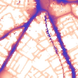 Daytime road noise heatmap for SE17 3LJ