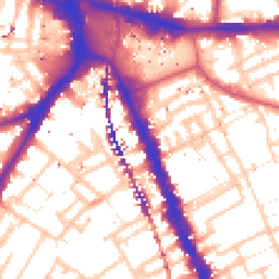Daytime road noise heatmap for SE17 3PY
