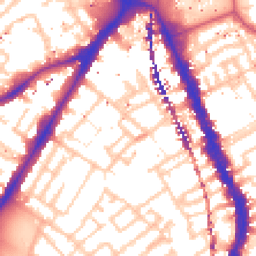 Daytime road noise heatmap for SE17 3QE