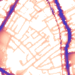 Daytime road noise heatmap for SE17 3QT