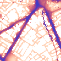 Daytime road noise heatmap for SE17 3SF