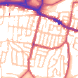 Daytime road noise heatmap for SE18 1AD
