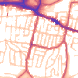 Daytime road noise heatmap for SE18 1AE