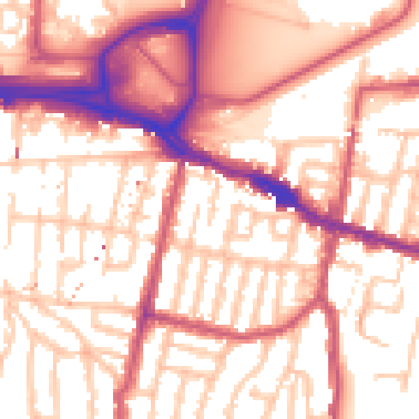 Daytime road noise heatmap for SE18 1AF