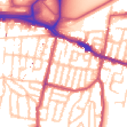 Daytime road noise heatmap for SE18 1AH