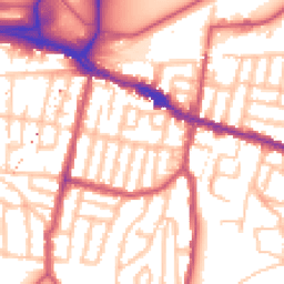 Daytime road noise heatmap for SE18 1AS