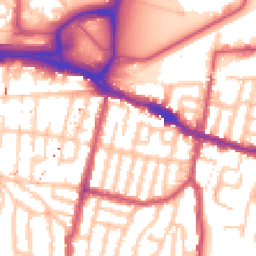 Daytime road noise heatmap for SE18 1BW
