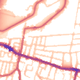 Daytime road noise heatmap for SE18 1EB