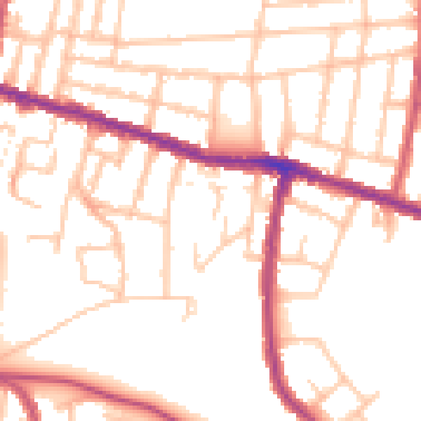 Daytime road noise heatmap for SE18 1LP