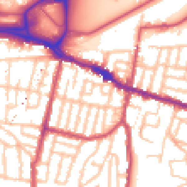 Daytime road noise heatmap for SE18 1QT