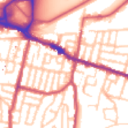 Daytime road noise heatmap for SE18 1RD