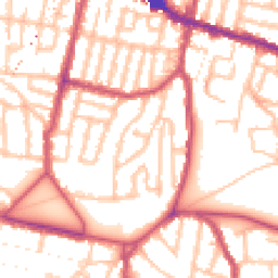 Daytime road noise heatmap for SE18 1RX