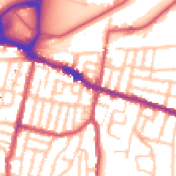 Daytime road noise heatmap for SE18 1SJ