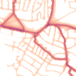 Daytime road noise heatmap for SE18 2AL