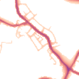 Daytime road noise heatmap for SE18 2AS
