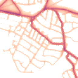 Daytime road noise heatmap for SE18 2SQ