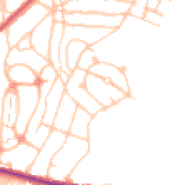 Daytime road noise heatmap for SE18 3EG