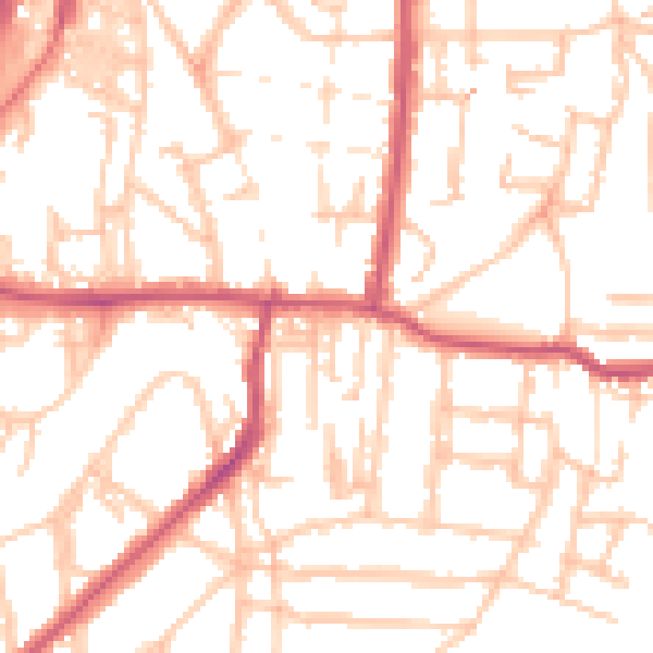Daytime road noise heatmap for SE18 3QT