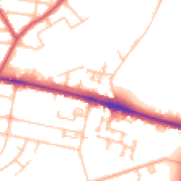 Daytime road noise heatmap for SE18 4EA