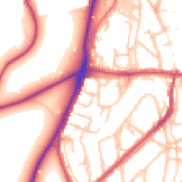 Daytime road noise heatmap for SE18 4EQ