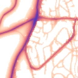 Daytime road noise heatmap for SE18 4ET