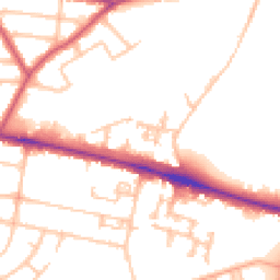 Daytime road noise heatmap for SE18 4GW