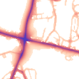 Daytime road noise heatmap for SE18 4LQ