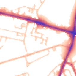 Daytime road noise heatmap for SE18 4NE