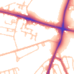 Daytime road noise heatmap for SE18 4PX