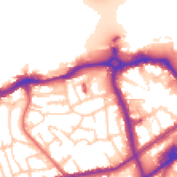 Daytime road noise heatmap for SE18 5AW