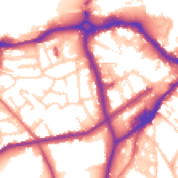 Daytime road noise heatmap for SE18 5BD