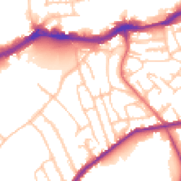 Daytime road noise heatmap for SE18 5EE