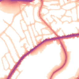 Daytime road noise heatmap for SE18 5EG