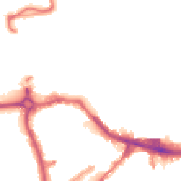 Night-time road noise heatmap for SE18 6EY
