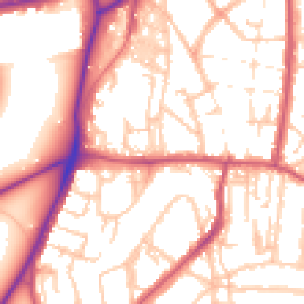 Daytime road noise heatmap for SE18 6FG