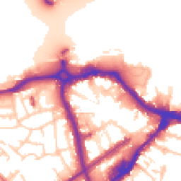Daytime road noise heatmap for SE18 6NE