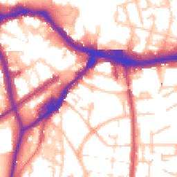 Daytime road noise heatmap for SE18 6RF