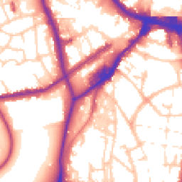 Daytime road noise heatmap for SE18 6SQ