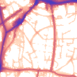 Daytime road noise heatmap for SE18 7AP