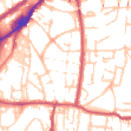 Daytime road noise heatmap for SE18 7AW