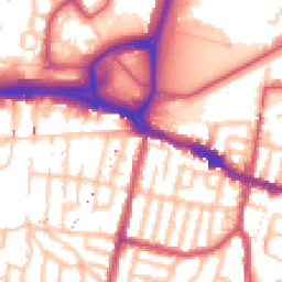 Daytime road noise heatmap for SE18 7AY