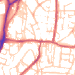 Daytime road noise heatmap for SE18 7BD