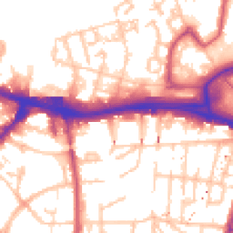 Daytime road noise heatmap for SE18 7DD