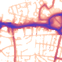 Daytime road noise heatmap for SE18 7DJ