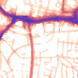 Daytime road noise heatmap for SE18 7ES
