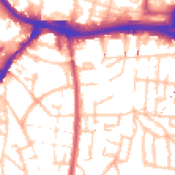 Daytime road noise heatmap for SE18 7LW