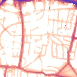 Daytime road noise heatmap for SE18 7SJ