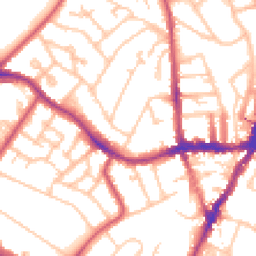 Daytime road noise heatmap for SE19 1AB