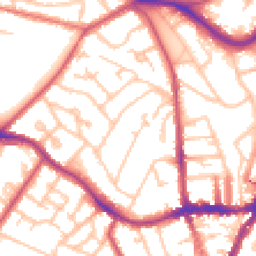 Daytime road noise heatmap for SE19 1AG