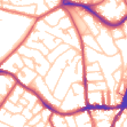 Daytime road noise heatmap for SE19 1AQ